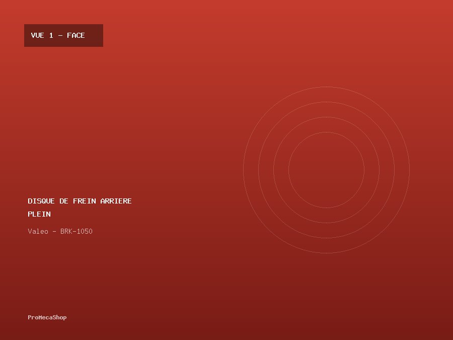 Disque de frein arrière plein